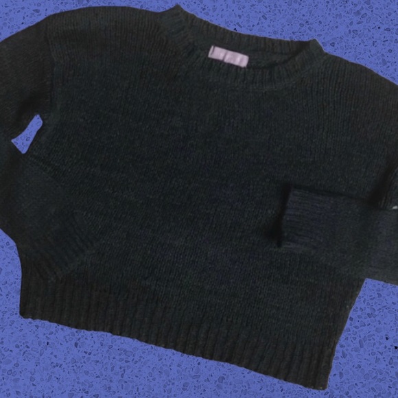 NWOT Black Open-Weave Sweater - Picture 4 of 10